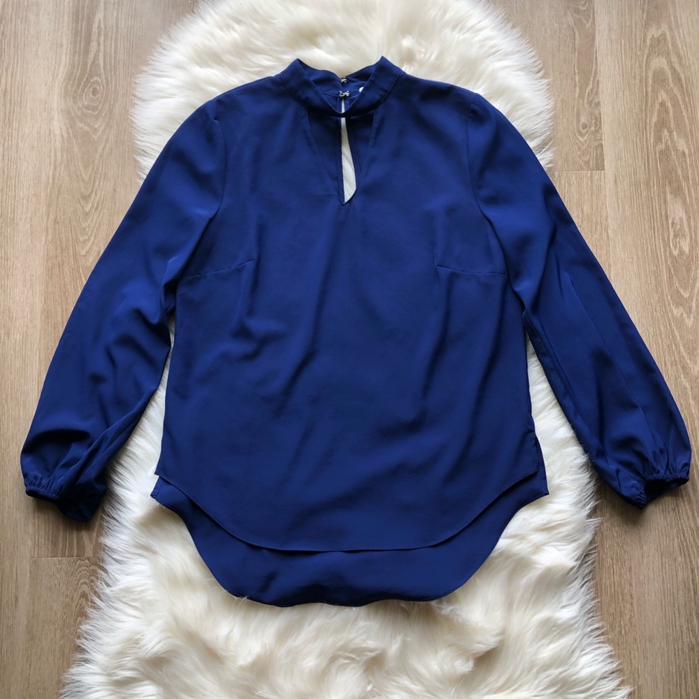 Amanda Uprichard • Long Sleeve Keyhole Blouse